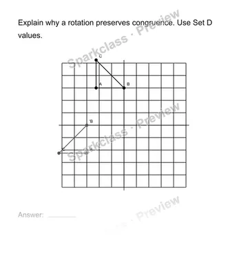 Justify congruence by transformations — Grade 8 problem preview