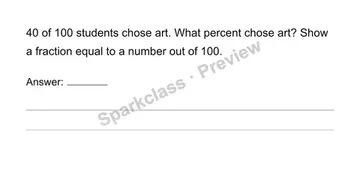 Percent as a rate per hundred — Grade 6 problem preview
