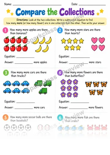 2.OA.A.1 · Compare Stories Reinforcement — Grade 2 worksheet preview