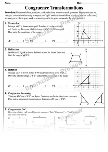 8.G.A.2 · Understand congruence through transformations — Grade 8 worksheet preview