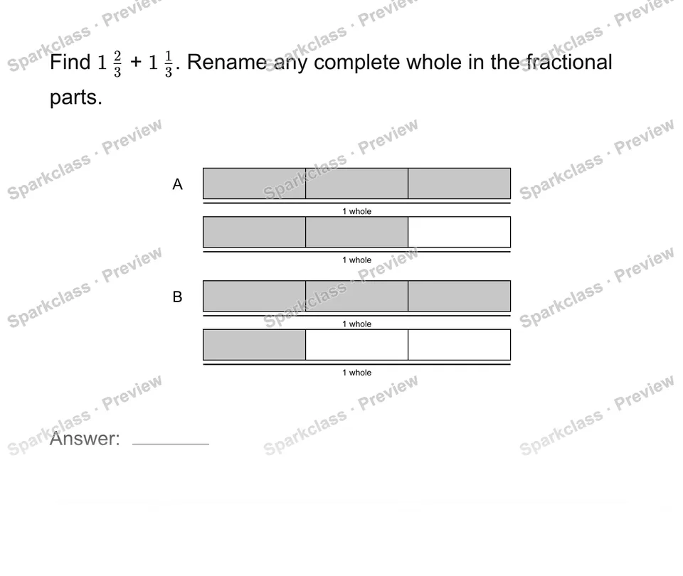 Add mixed numbers — page 1