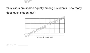 Equal sharing division — Grade 3 problem preview