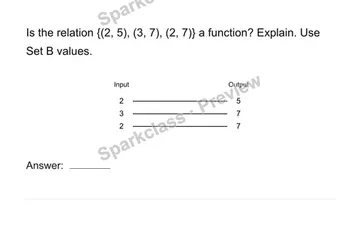 Identify a function — Grade 8 problem preview