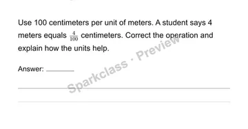 Convert measurement units with ratios — Grade 6 problem preview