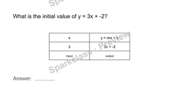 Interpret an initial value — Grade 8 problem preview