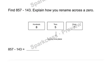 Rename across zero — Grade 2 problem preview