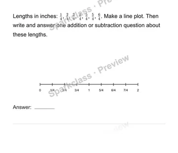 Build and question your own line plot — Grade 4 problem preview