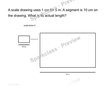Use a scale factor — Grade 7 problem preview