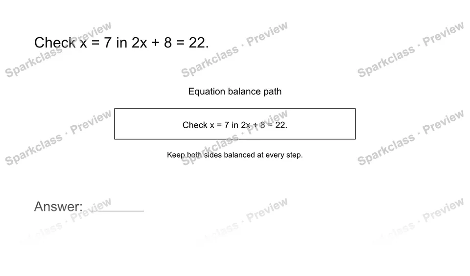 Check a solution — page 1