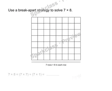 Use a break-apart strategy — Grade 3 problem preview