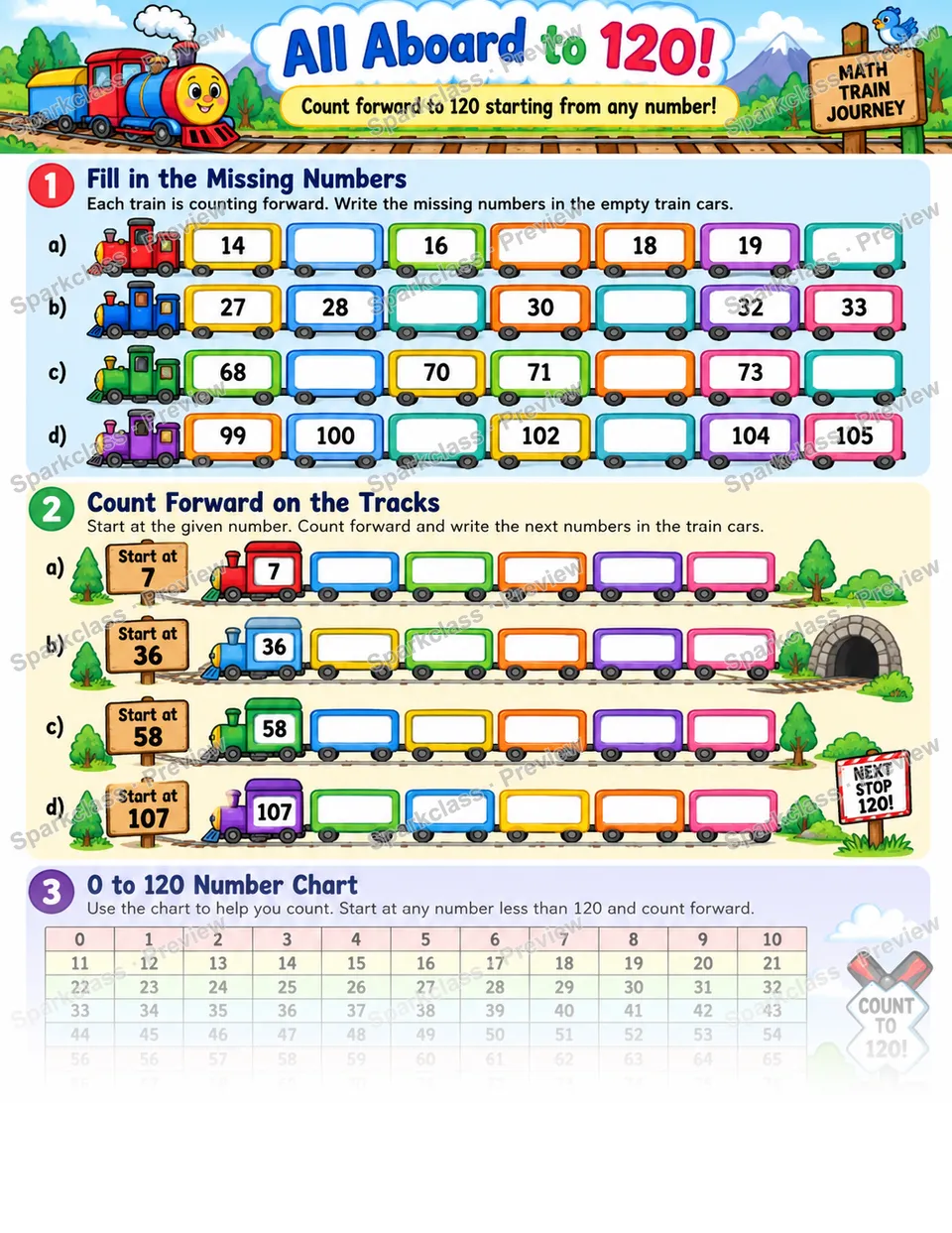 Count Forward Train 120 Extra — page 1