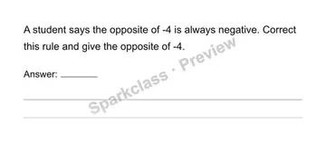 Locate opposites on horizontal and vertical axes — Grade 6 problem preview