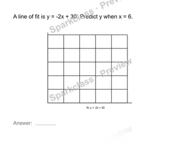 Use a line of fit to predict — Grade 8 problem preview