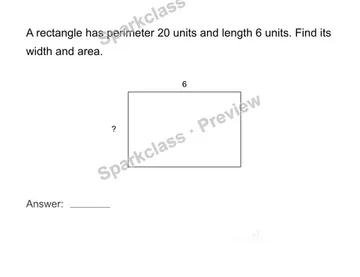Use rectangle area and perimeter — Grade 4 problem preview