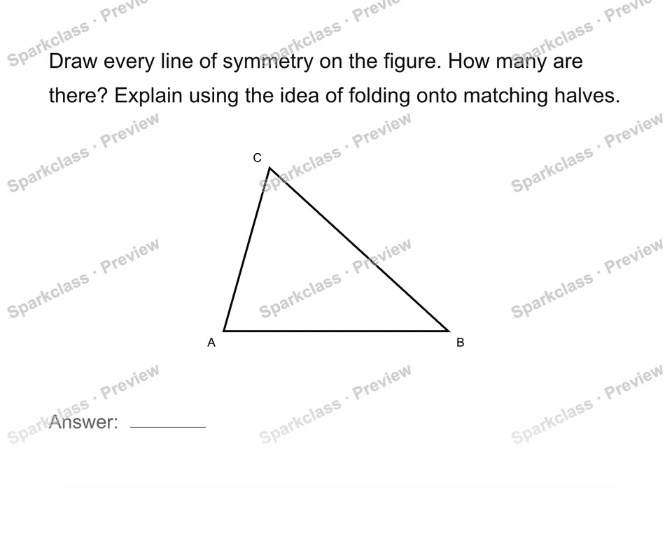 Identify and draw symmetry lines — page 1