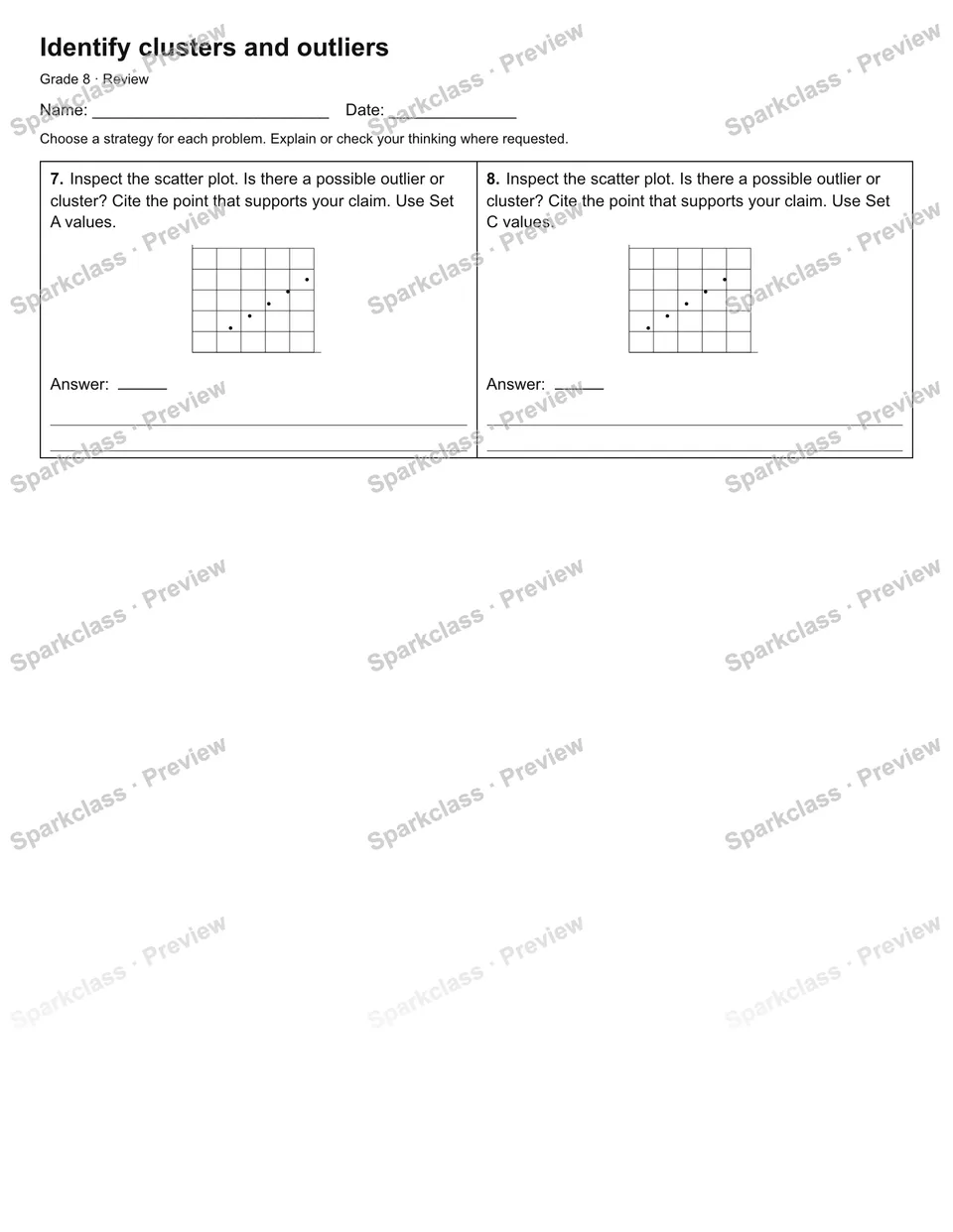 Identify clusters and outliers — Review — page 2