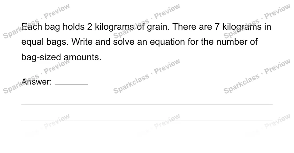Solve multiplicative one-step equations — page 1