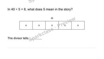 Explain the divisor — Grade 3 problem preview
