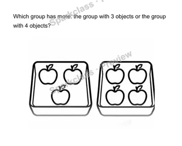 Compare groups more/fewer/same — Kindergarten problem preview