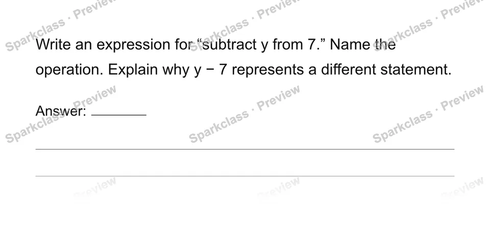 Read and write expressions and identify their parts — page 1