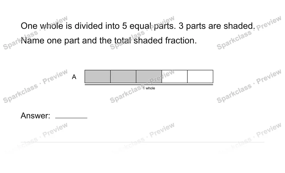 Connect unit fractions to a whole — page 1