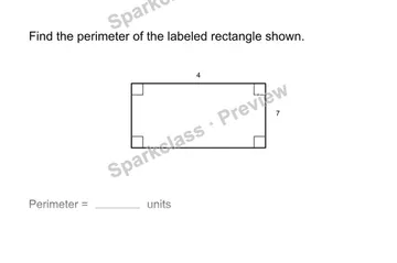 Find perimeter — Grade 3 problem preview