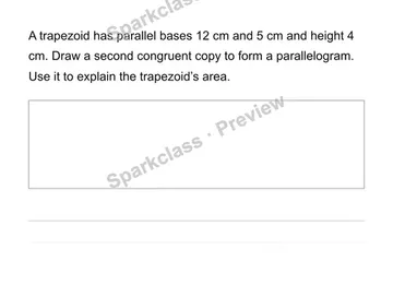 Decompose special quadrilaterals — Grade 6 problem preview