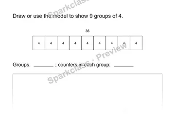 Model equal groups — Grade 3 problem preview