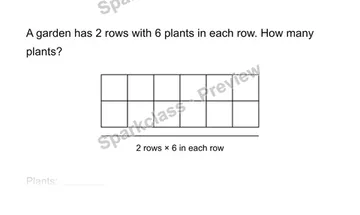 Solve an array situation — Grade 3 problem preview