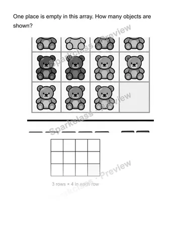 Find a missing cell — Grade 2 problem preview
