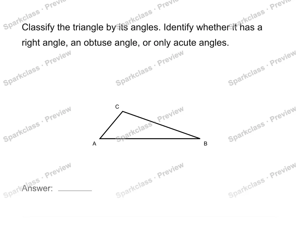 Classify triangles by angles — page 1
