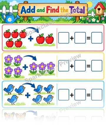 Add To Unknown Result — Grade 1 worksheet preview