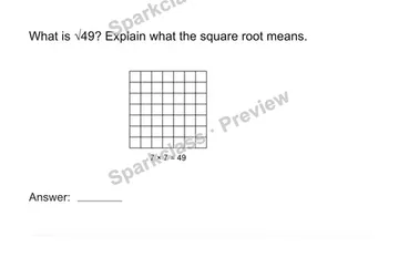 Interpret square roots — Grade 8 problem preview