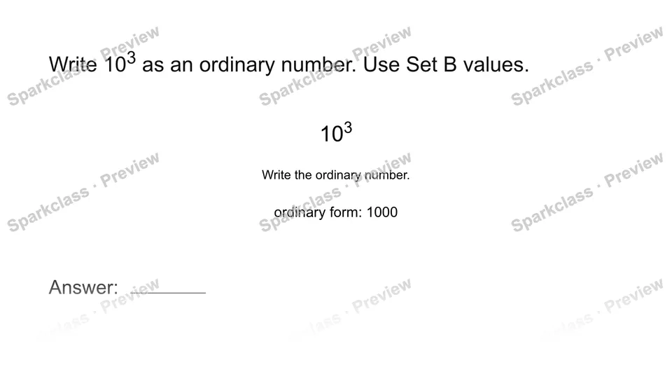 Evaluate powers of ten — page 1