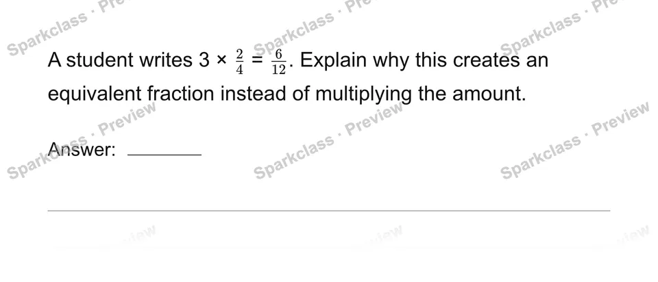 Multiply a fraction by a whole number — page 1