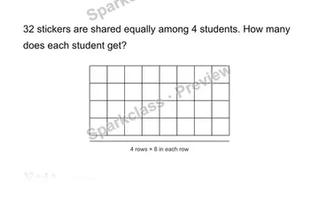 Equal sharing division — Grade 3 problem preview