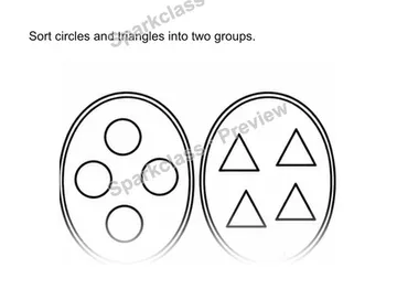 Sort by shape. — Kindergarten problem preview