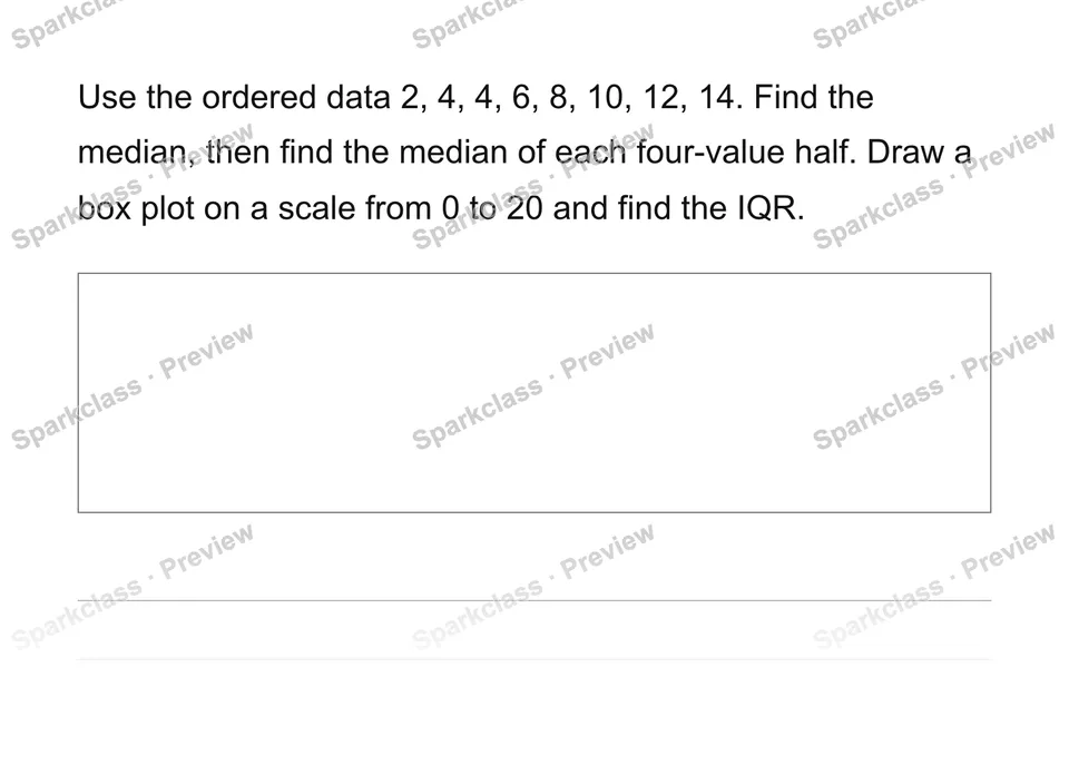 Build a box plot step by step — page 1
