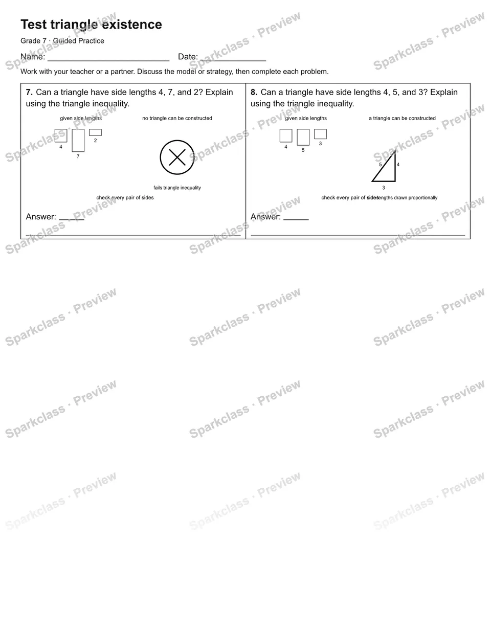 Test triangle existence — Guided Practice — page 2