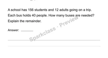 Solve a multi-step situation — Grade 4 problem preview