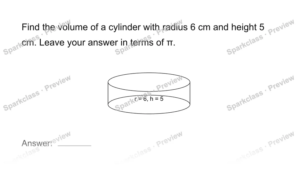 Find a cylinder volume — page 1