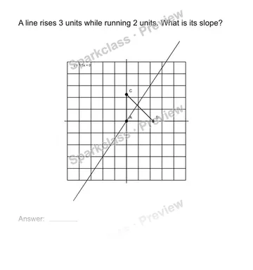 Interpret slope geometrically — Grade 8 problem preview