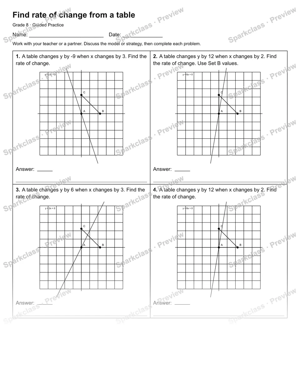 Find rate of change from a table — Guided Practice — page 1
