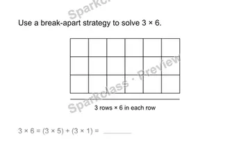 Use a break-apart strategy — Grade 3 problem preview