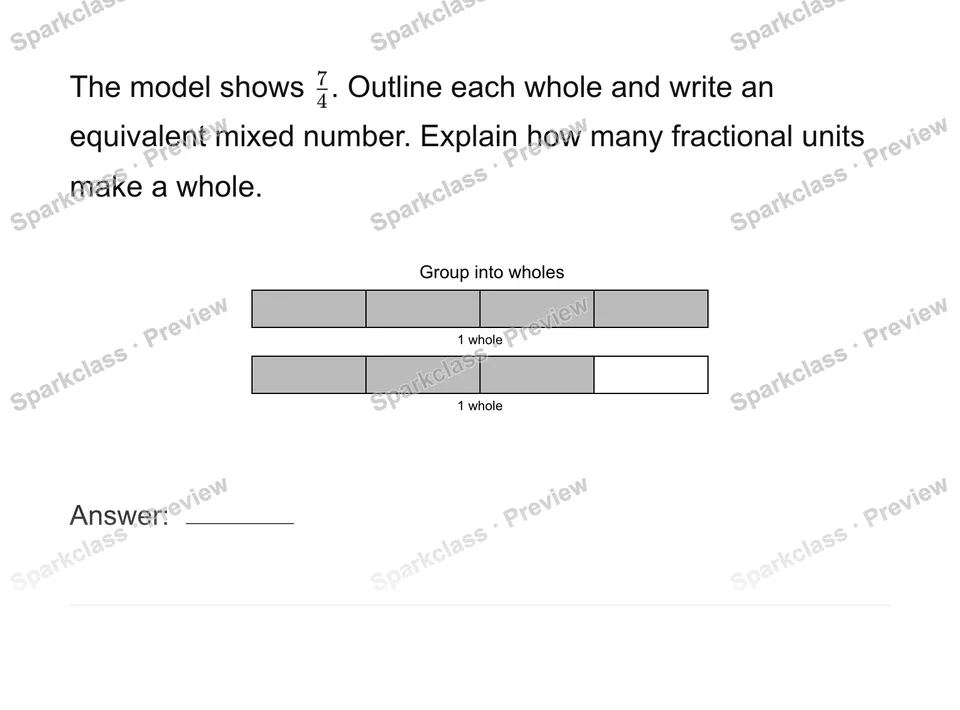 Group fractional units into wholes — page 1