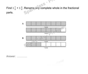 Add mixed numbers — Grade 4 problem preview