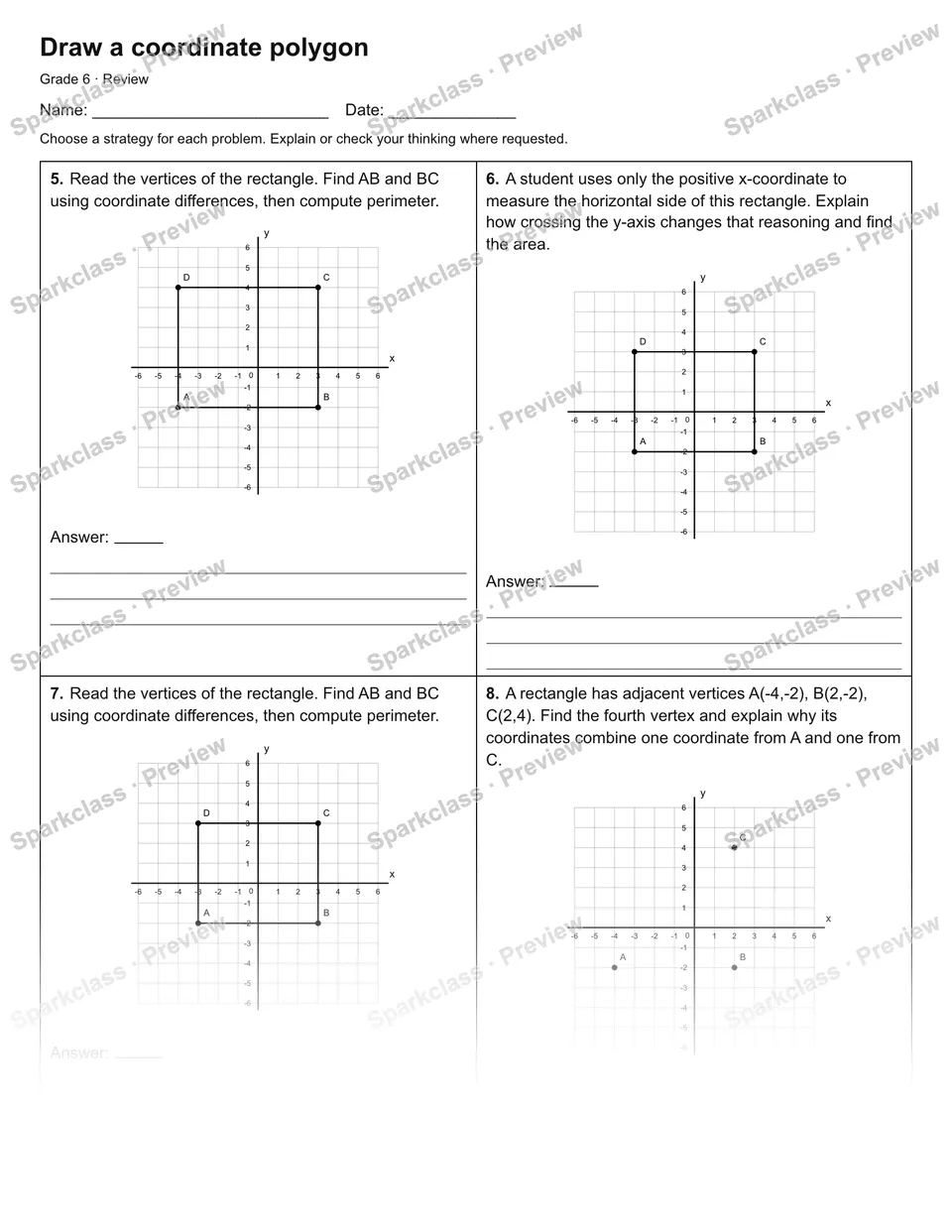 Draw a coordinate polygon — Review — page 2
