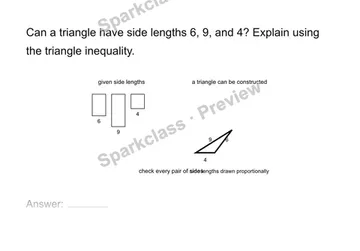 Test triangle existence — Grade 7 problem preview