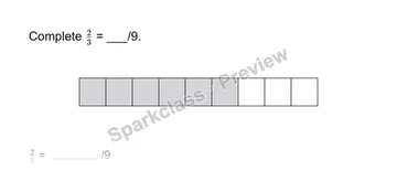 Build an equivalent fraction — Grade 3 problem preview