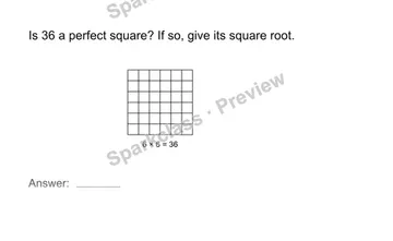 Identify perfect squares — Grade 8 problem preview